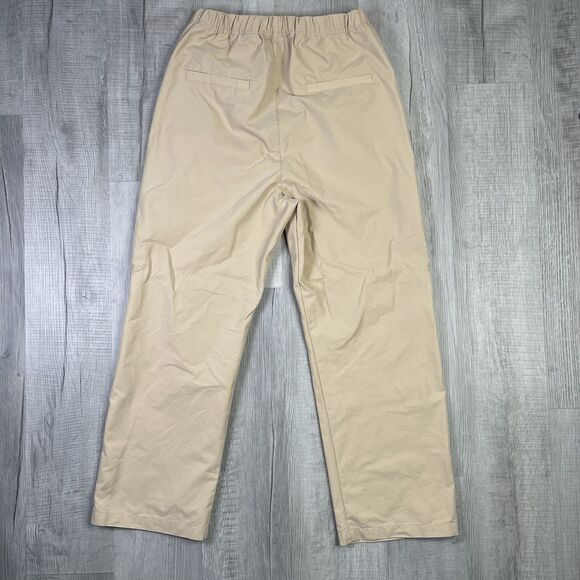 Fear Of God Essentials Relaxed Cotton Trousers Oak Medium Drawstring Wide Leg P - Picture 11 of 11